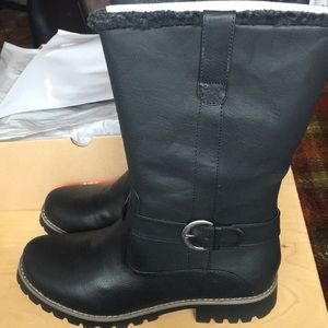 Black mid calf boots size 10
